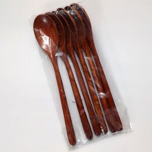 6 wooden spoons new